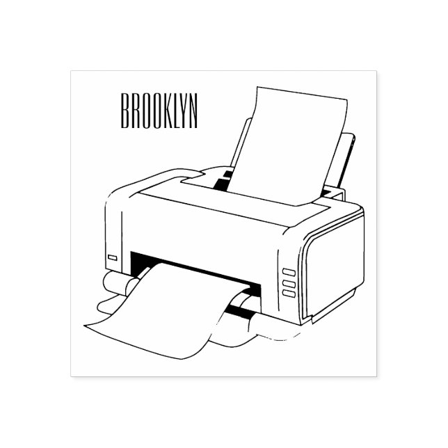 Tampons Encreurs Illustration de dessin d'imprimante (Impression)