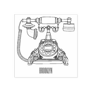 Tampons Encreurs Illustration de dessin téléphonique
