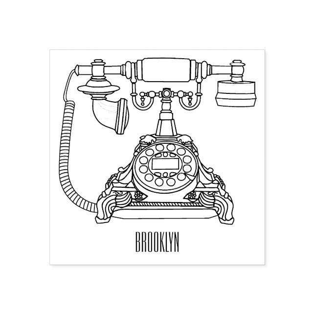 Tampons Encreurs Illustration de dessin téléphonique (Impression)
