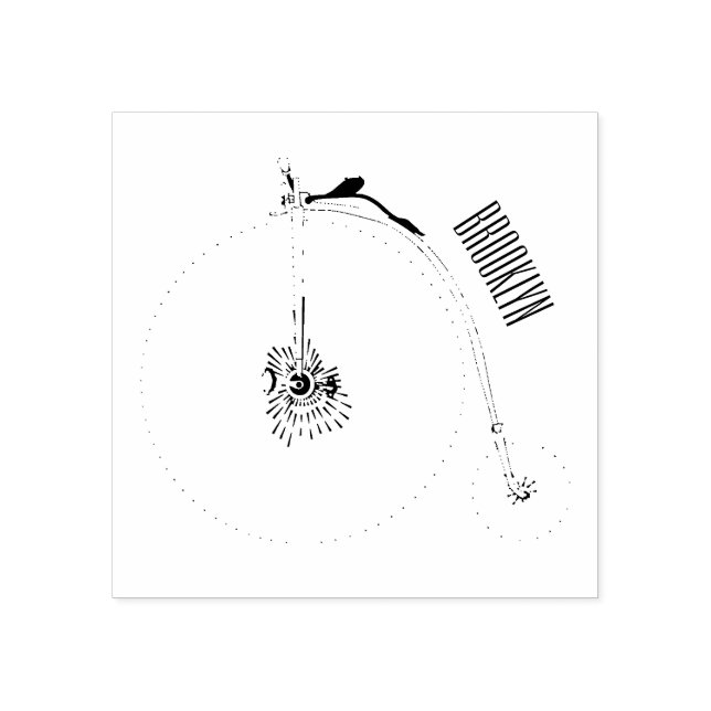 Tampons Encreurs Illustration de la bande dessinée de vélo à grande (Impression)