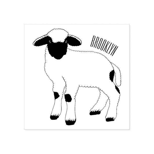 Tampons Encreurs Illustration de la caricature de mouton Valais Bla (Impression)