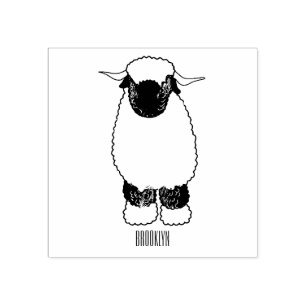 Tampons Encreurs Illustration de la caricature de mouton Valais Bla