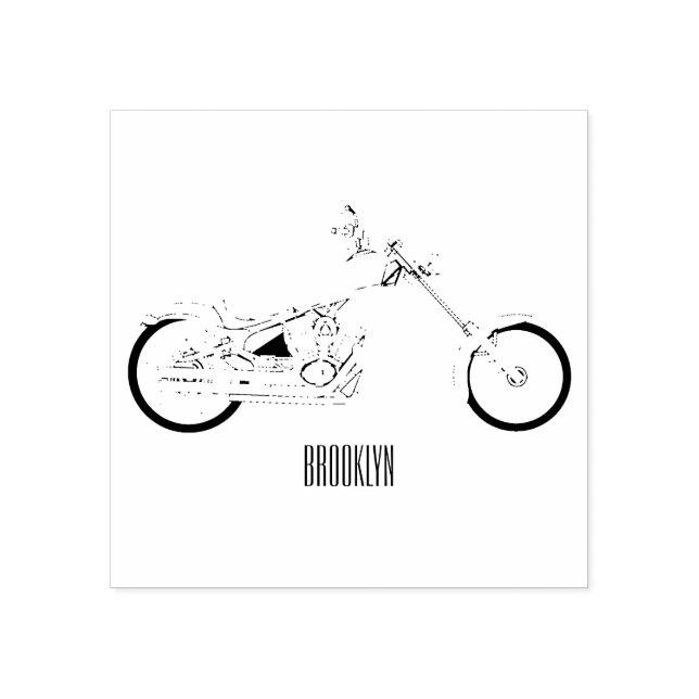 Tampons Encreurs Illustration de la moto à hélico (Impression)