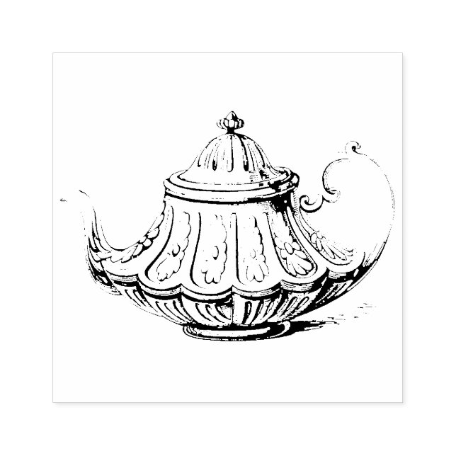 Tampons Encreurs Illustration de la théière antique (Impression)