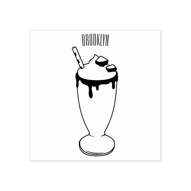 Tampons Encreurs Illustration de milk-shake au chocolat (Impression)