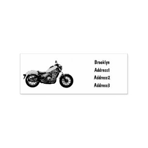 Tampons Encreurs Illustration de moto Cruiser