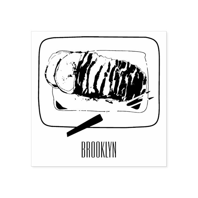 Tampons Encreurs Illustration de poitrine de dinde rôtie (Impression)