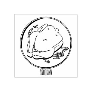 Tampons Encreurs Illustration de poulet rôti