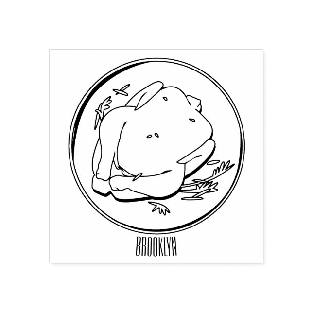 Tampons Encreurs Illustration de poulet rôti (Impression)