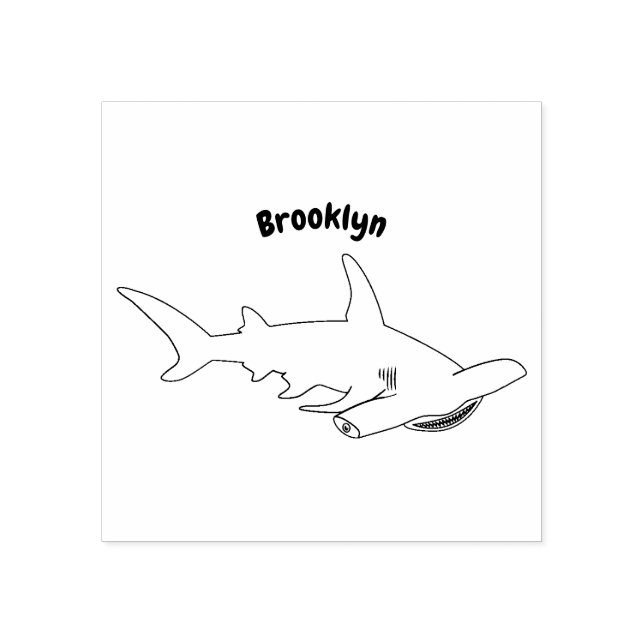 Tampons Encreurs Illustration de requin marteau (Impression)