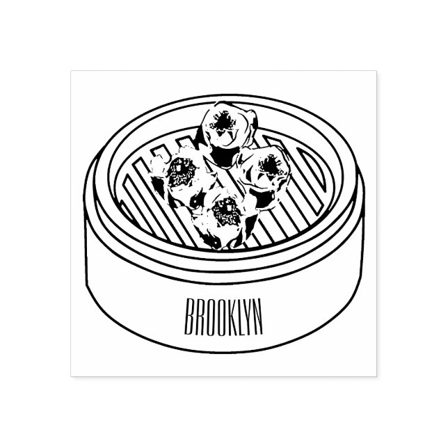 Tampons Encreurs Illustration de Shumai dim sum (Impression)
