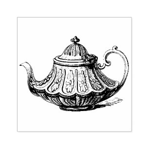 Tampons Encreurs Illustration de théière antique