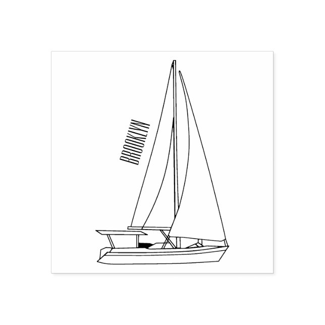 Tampons Encreurs Illustration de voilier (Impression)