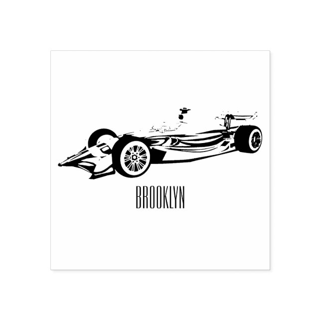 Tampons Encreurs Illustration de voiture de course professionnelle (Impression)