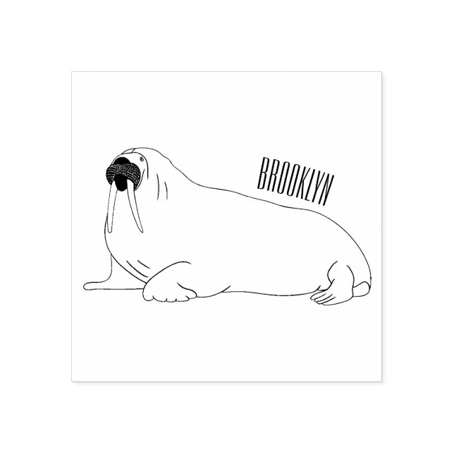 Tampons Encreurs Illustration de Walrus (Impression)