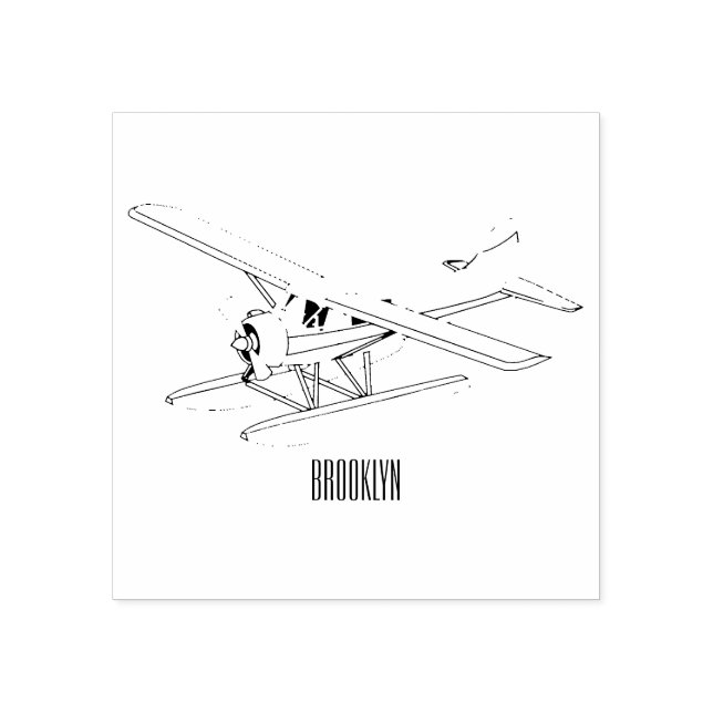 Tampons Encreurs Illustration d'hydravion (Impression)