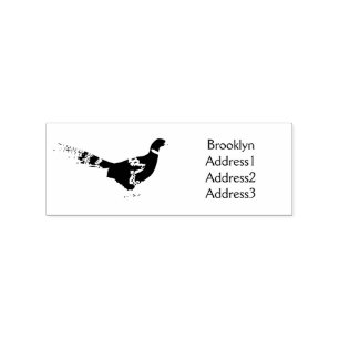Tampons Encreurs Illustration d'oiseau faisan à cou circulaire