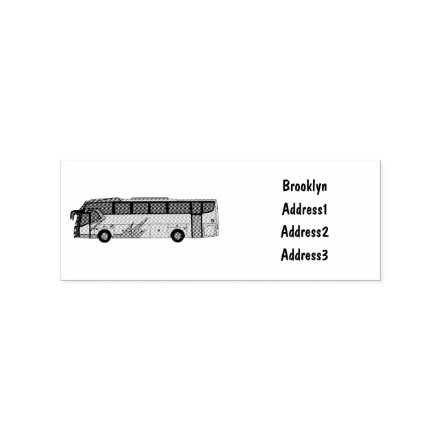 Tampons Encreurs Illustration du bus (Impression)