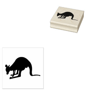 Tampons Encreurs Illustration du kangourou australien simple animal
