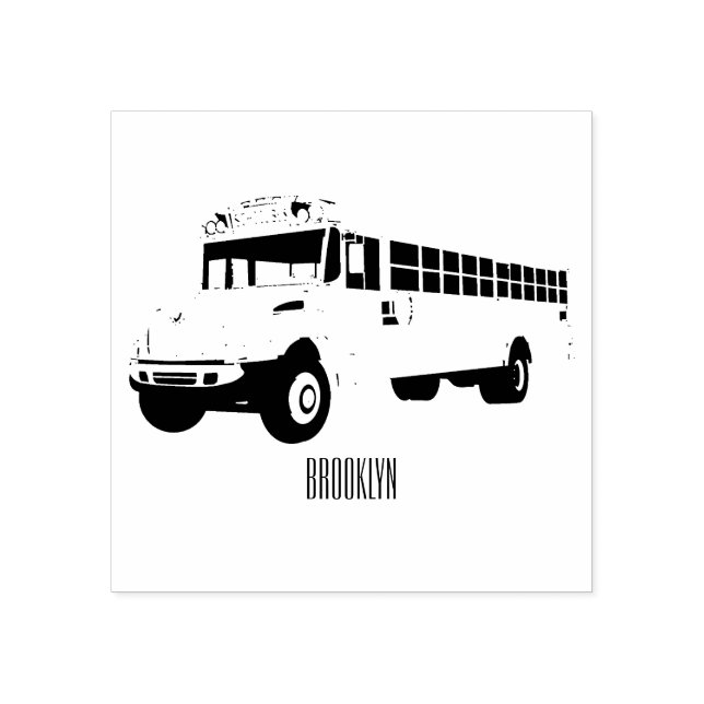 Tampons Encreurs Illustration d'un autobus scolaire (Impression)