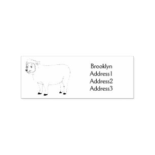 Tampons Encreurs Illustration d'un mouton joyeux
