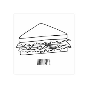 Tampons Encreurs Illustration Sandwich