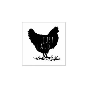 Tampons Encreurs Illustration simple du poulet Timbre d'oeuf person