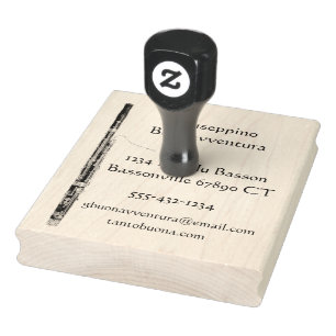Tampons Encreurs Image de basson avec les informations personnelles