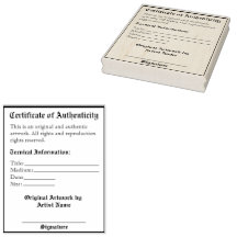 Impression de l'authentification d'oeuvres personn