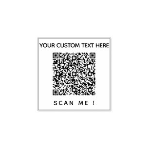 Tampons Encreurs Informations d'analyse de code QR et timbre de tex
