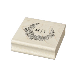 Tampons Encreurs Initiales de fils de fleurs délicates