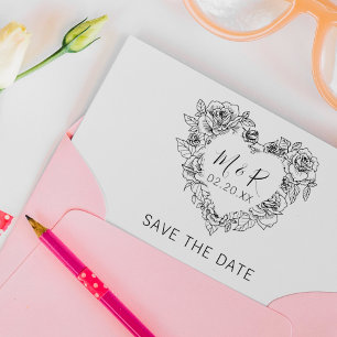 Tampons Encreurs Initiales Florales Personnalisées Enregistrer La D