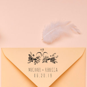 Tampons Encreurs Inséparables personnalisés à la main Nom de couple