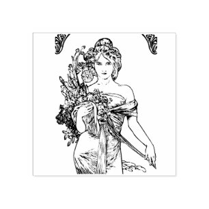 Tampons Encreurs Jeune fille Art nouveau - Mucha
