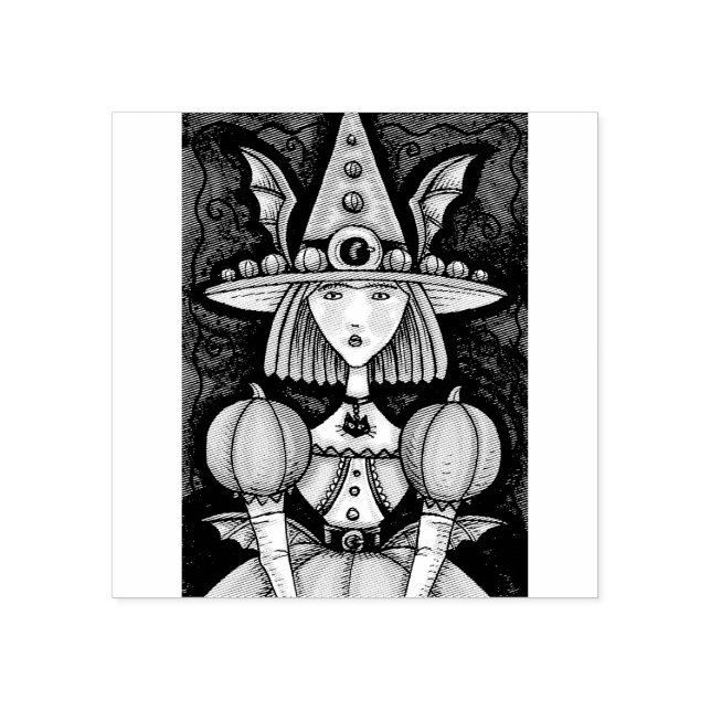 TAMPONS ENCREURS JEUNE FILLE DE TÊTE, TAPIS DE CAOUTCHOUC GOTH HALL (Impression)
