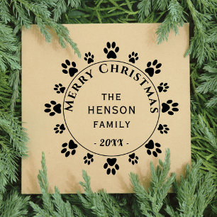 Tampons Encreurs Joli Chien Paw Famille Joyeux Noël