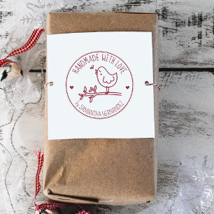 Tampons Encreurs Joli Oiseau personnalisé fait main avec amour,