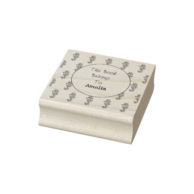 Tampons Encreurs Joli Seahors Bookplate Caoutchouc Timbre (Tampon)