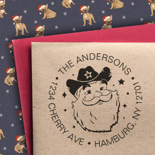Tampons Encreurs Joli Texas Cowboy Père Noël