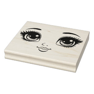 Tampons Encreurs Jolie poupée Visage lèvres Art original