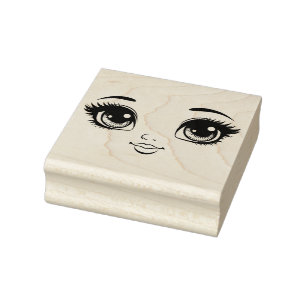 Tampons Encreurs Jolie poupée Visage lèvres Art original