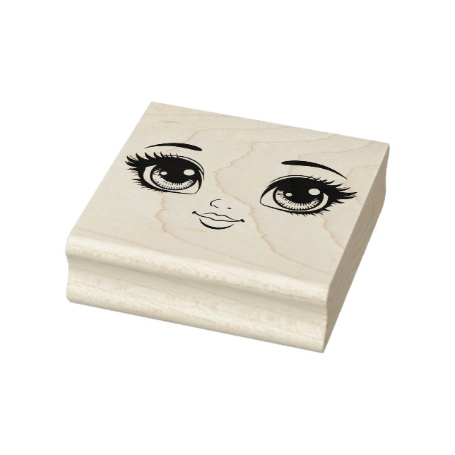Tampons Encreurs Jolie poupée Visage lèvres Art original (Tampon)
