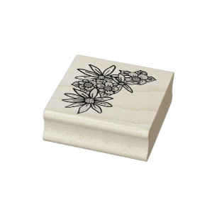 Tampons Encreurs Jolies fleurs et marguerites Timbre floral