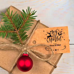 Tampons Encreurs Joy to the World, Tag de couple de Noël