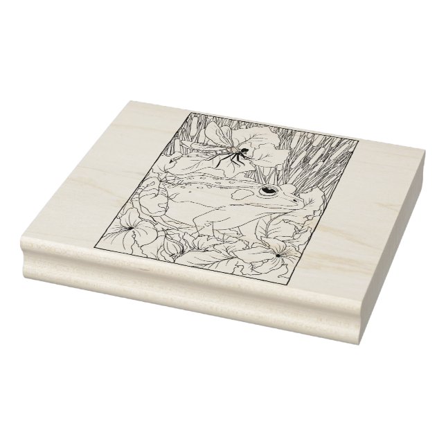 Tampons Encreurs Joyeuse grenouille blanche (Tampon)