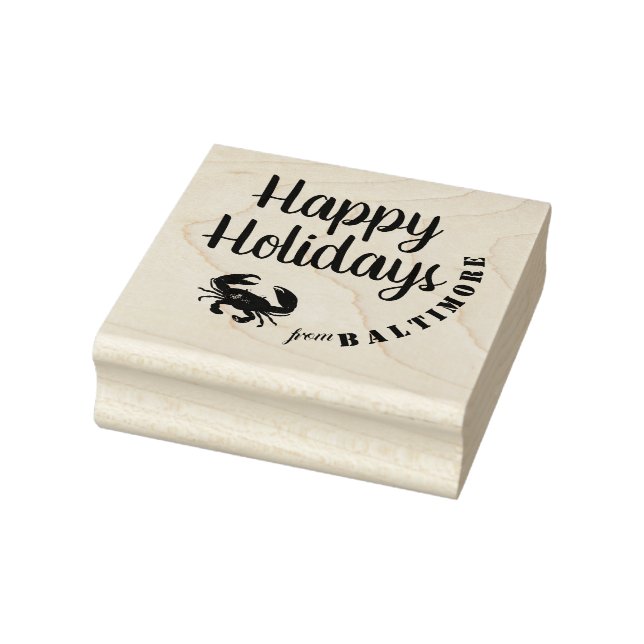 Tampons Encreurs Joyeuses vacances de Baltimore avec le crabe (Tampon)