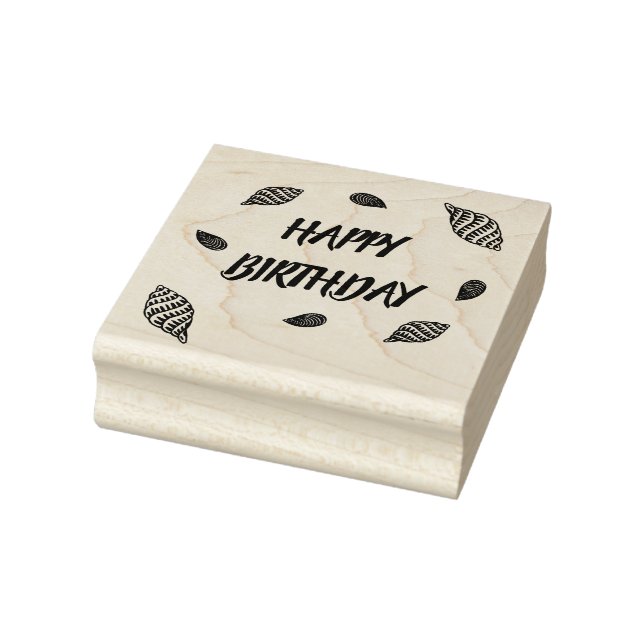 Tampons Encreurs Joyeux Anniversaire Beach Party Seashells Timbre e (Tampon)