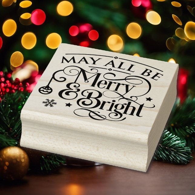 Tampons Encreurs Joyeux et brillant album de Noël Timbre en caoutch (Créateur téléchargé)