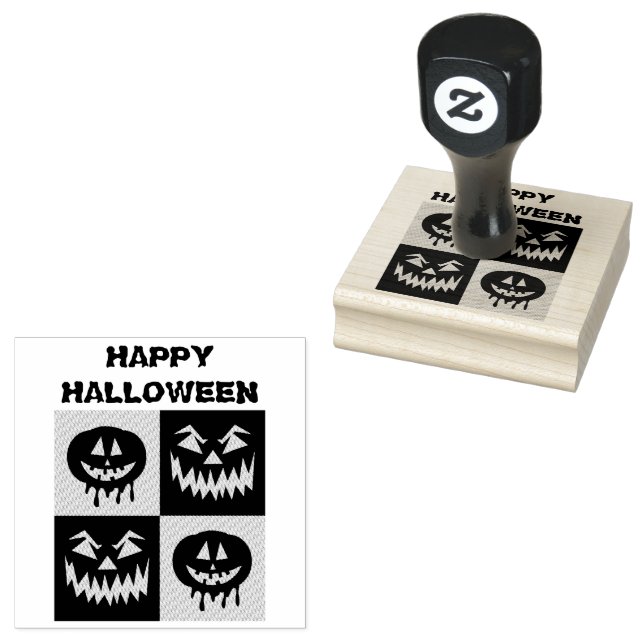 Tampons Encreurs Joyeux Halloween Éffrayant Citrouille Fantôme visa (Tamponné)