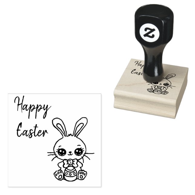 Tampons Encreurs Joyeux Lapin de Pâques (Tamponné)